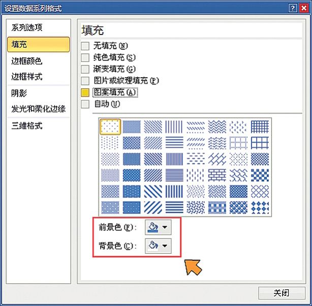 Excel 2010的“前景色”和“背景色”