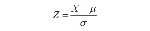 正态化数值的计算公式如下